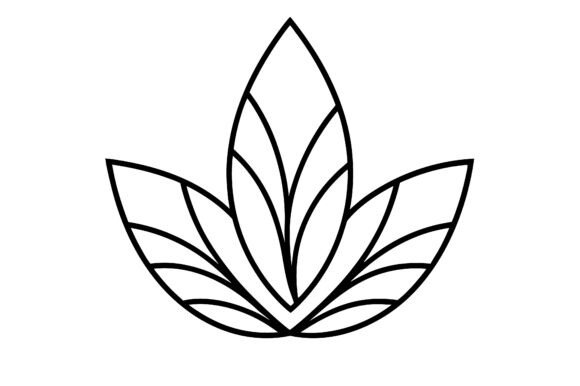 Abstract Leaves Pattern Line Drawing 1