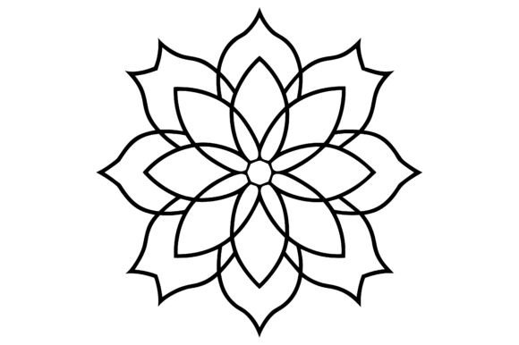 Abstract Mandala Style Line Drawing: A Modern Design Solution