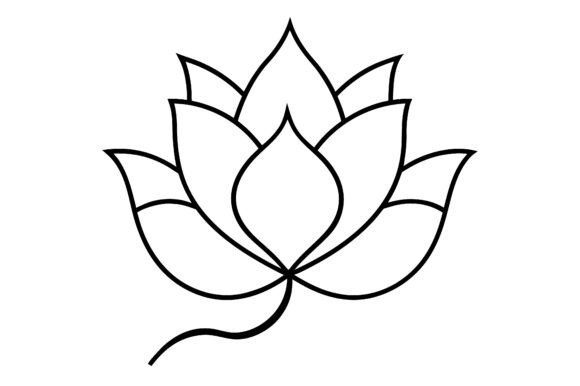 Abstract Modern Flower Line Outline: A Versatile Design Element for Contemporary Branding