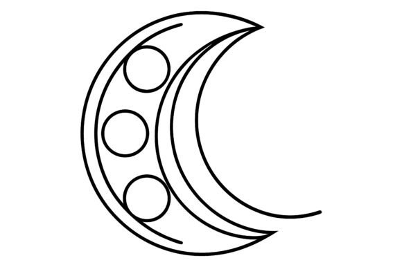 Abstract Moon Phases Continuous Line: A Modern Design Asset