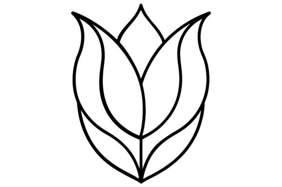 Abstract Tulip Flower Outline Line Drawing: A Practical Guide for Designers