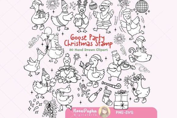 Celebrate the Holidays with the Goose Party Christmas Stamp Set: A Guide to Festive Digital Art