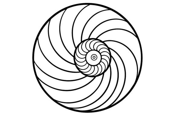 Elevating Digital Identity with Abstract Seashell Spiral Circle Line Art