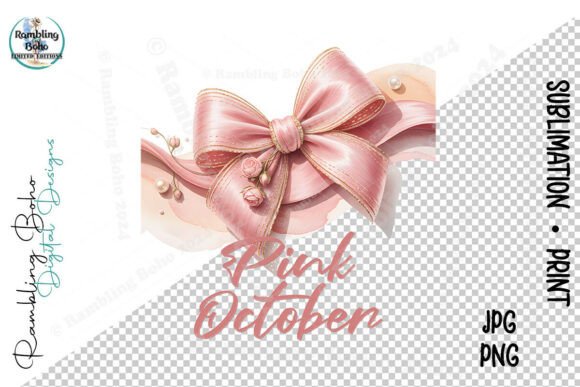 Pink October Pretty Ribbon and Bow Design