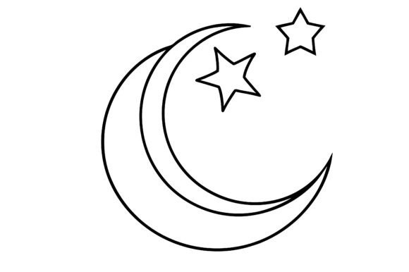 The Art of Minimalism: Exploring the Abstract Crescent Moon and Stars Line Design