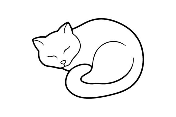 The Art of Simplicity: Why Cat Curled Up Sleeping Single Line Art Defines Modern Design