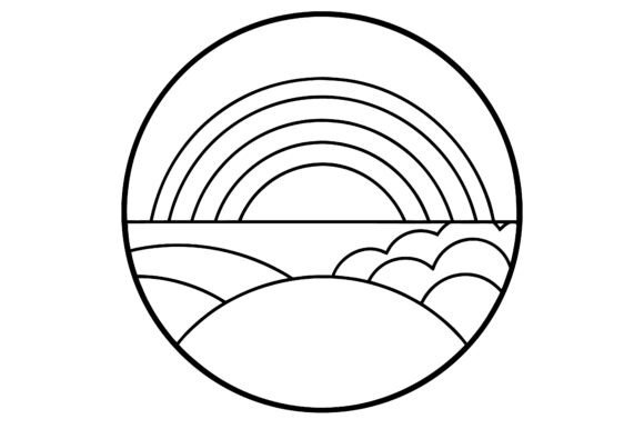 The Power of Abstract Rainbow Horizon Circle Line Art in Modern Design
