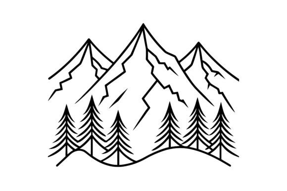 The Power of Minimalism: Elevating Brand Identity with Abstract Mountain Forest Horizon Line Sk
