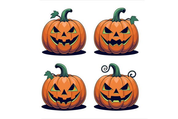 Vector Art of Four Halloween Pumpkin: A Comprehensive Guide for Designers and Creators