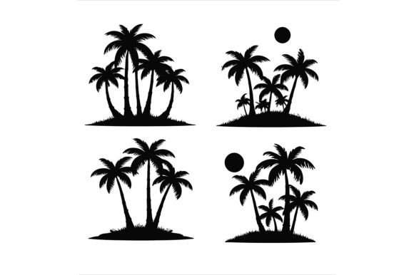 Vector Art of Palm Tree Silhouette: A Versatile Design Asset for Every Creator