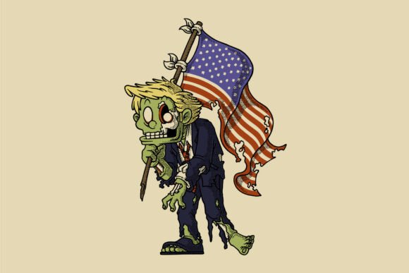 Zombie Mascot Holding American Flag: A Strategic Branding Asset
